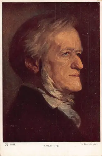 Porträt des Komponisten Richard Wagner 1901 signierte H Torggler Postkarte