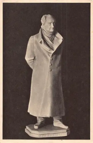 Goethe Statue von Christian Daniel Rauch Vintage Postkarte