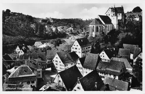 L206 Deutschland Luftkurort Haigerloch Häuser RPPC Vintage Postkarte