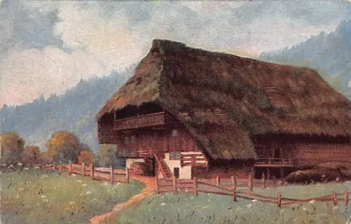 L207 Deutschland 1918 Schwenningen Neckarhaus Traditionelle Vintage Postkarte