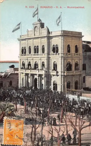L353 Argentinien 1908 Rosario R A Municipalidad Vintage Postkarte
