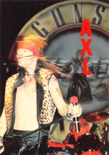 L289 Musik Band Rock Axl Rose Guns N' Roses, Postkarte.