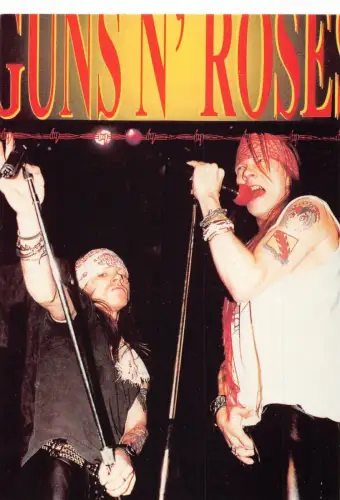 L289 Music Band Guns N' Roses Rock Singers Postkarte