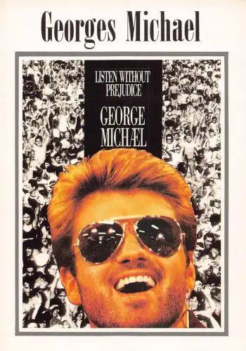 L288 Musik-Popsänger George Michael von Wham! Postkarte ohne Vorurteil zuhören.