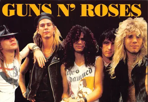 L290 Musikkapelle Rock Guns N' Roses Postkarte