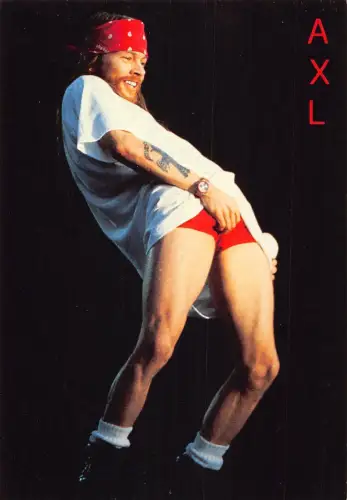 L288 Musik Sänger Axl Rose Solist of Guns 'n Roses Band Rock Postkarte