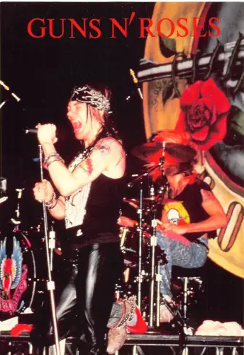 L289 Musik Band Rock Guns N' Roses Axl Rose Solist, Schlagzeuger Postkarte