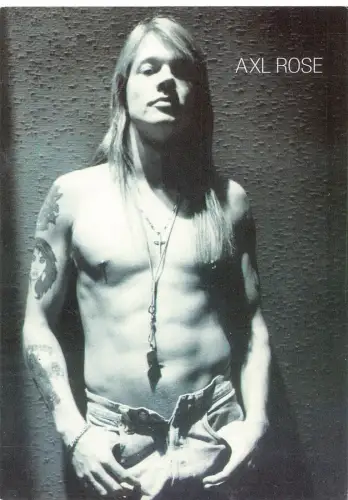 L288 Musik Sänger Axl Rose Solist of Guns 'n Roses Band Rock Postkarte.