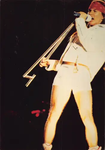 L288 Musik Sänger Axl Rose of Guns 'n Roses Band Rock auf der Bühne Postkarte.