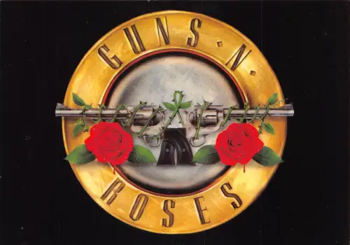 L290 Musik Band Rock Guns N' Roses Logo Emblem Symbol Postkarte