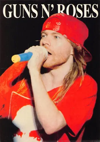 L288 Musik Sänger Axl Rose of Guns 'n Roses Band Rock Sing Postkarte.
