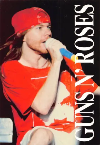 L288 Musik Sänger Axl Rose of Guns 'n Roses Band Rock Gesang Postkarte