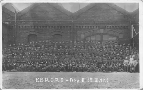 L037 Deutschland 1917 E.B.R.J.R. 6 Dep II WWI Soldaten Echtfoto Feldpostkarte