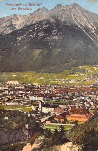 A098 Österreich 1912 Innsbruck Berg Isel Brandjoch Berg Vintage Postkarte