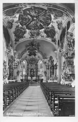 L214 Deutschland Schlosskirche Haigerloch Kirche Innenraum Vintage Postkarte