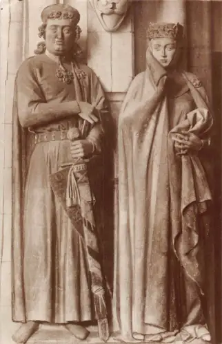 L214 Deutschland 1930 Naumburgs Aus dem Dom Ekkehard und Uta RPPC Postkarte