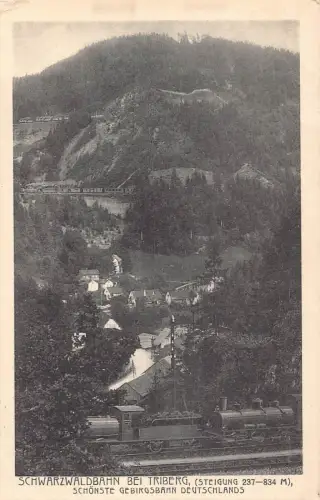L214 Deutschland 1927 Schwarzwaldbahn bei Triberg Schöne Gebirsbahn Postkarte