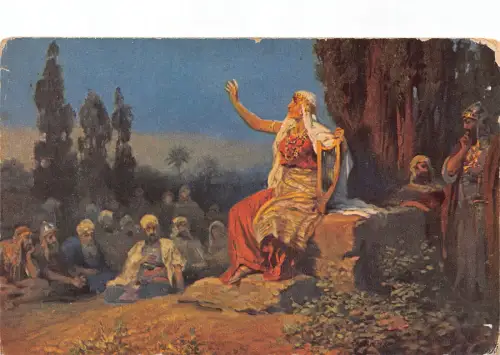 Kunst Heilige Schriften Religiöser Text Alttestamentliche Szene Deborah Lire Postkarte