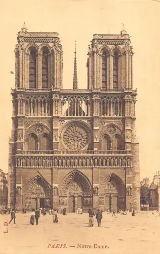C027 Frankreich, Paris Notre-Dame Vintage Postkarte