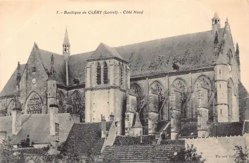 C032 Frankreich, Loiret Basilique de Clery Vintage Postkarte