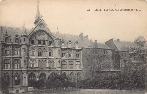 C033 Frankreich, Lille Les Facultes Catholiques Vintage Postkarte