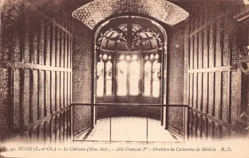 C033 Frankreich, Blois Le Chateau Aile Francois Ier alte Postkarte