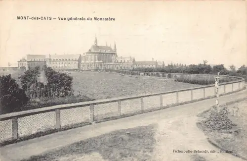 C033 Frankreich, Mont des Cats vue generale du Monastere Vintage Postkarte