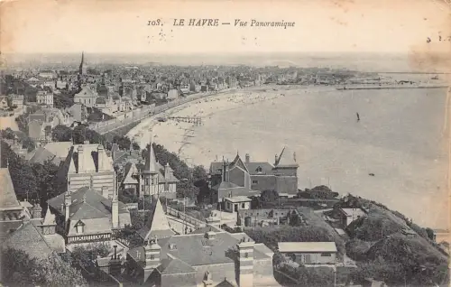 C033 Frankreich, Le Havre vue Panoramique 1917 Vintage Postkarte