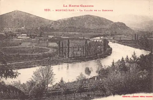 C032 Frankreich, Montrejeau La Valle de la Garonne Vintage Postkarte