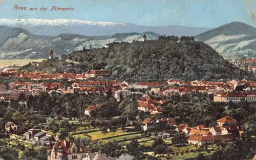 C035 Österreich, Graz von de Hilmwarte 1912 alte Postkarte