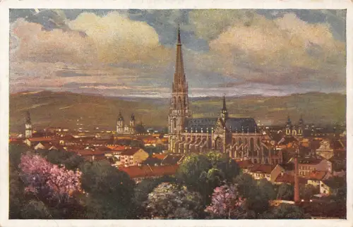 C035 Österreich, Linzer Dom !923 alte Postkarte