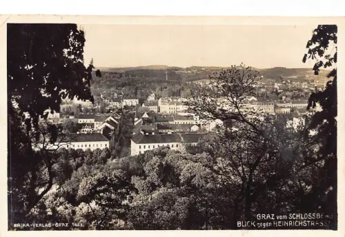 C036 Österreich, Graz vom Schlossberg 1928 alte Postkarte