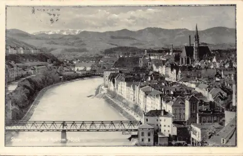 C036 Österreich, Steyr Totale mit hohem Nock Vintage Postkarte