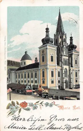 C040 Österreich, Wien Kirche Vintage Postkarte