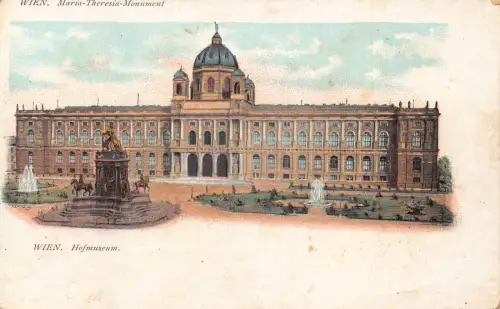 C040 Österreich, Wien Hofmuseum Vintage Postkarte