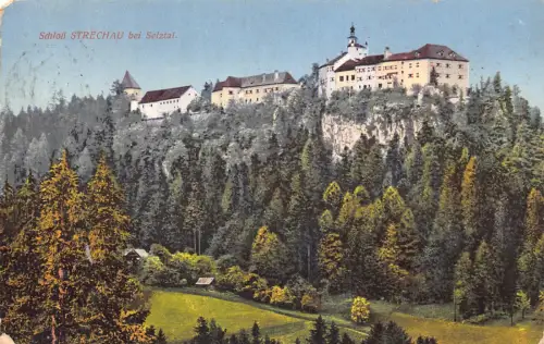 C040 Österreich, Schloss Strechau bei Selztal Vintage Postkarte