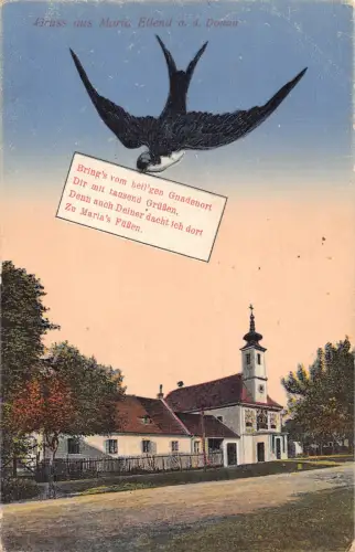 C040 Österreich, Gruss aus Maria Ellend a.d. Donau Vintage Postkarte