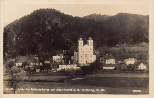 C041 Österreich, Wallfahrtskirche Hafnerberg bei Altenmarkt 1929 alte Postkarte