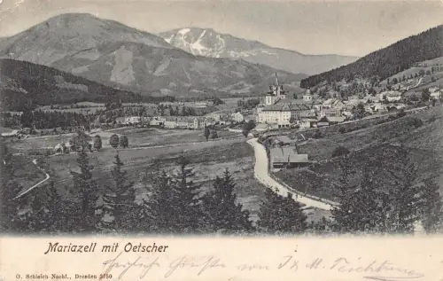C041 Österreich, Mariazell mit Oetscher Vintage Postkarte