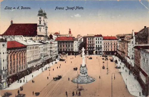 C040 Österreich, Linz a.d. Donau Franz Josef-Platz alte Postkarte