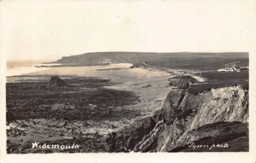 B211 England Widemouth Bay RPPC Vintage Postkarte