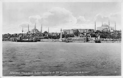 B216 Türkei Istanbul Moschee du Sultan Ahmed et Ste Sophie Meerblick Postkarte