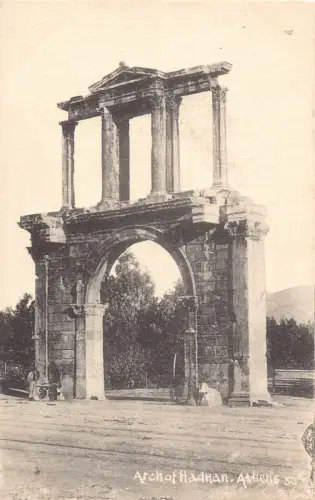 B220 Griechenland Hadriansbogen Athen Vintage Postkarte