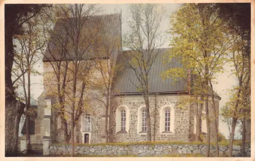 B221 Schweden Pfarrkirche Alt Uppsala Vintage Postkarte