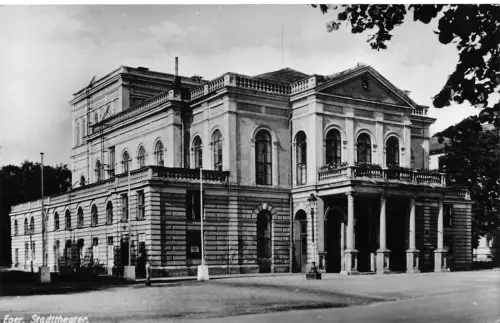 B221 Ungarn Eger Stadttheater Theater RPPC Vintage Postkarte