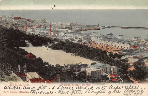 B221 Gibraltar 1900 Alameda Gran Parade Vintage Postkarte