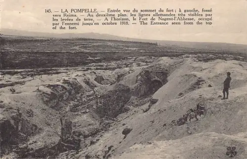 B222 Frankreich Fort de la Pompelle Museum Vintage Postkarte