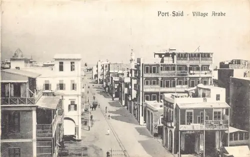 B223 Ägypten Port Said Village Arabe Vintage Postkarte