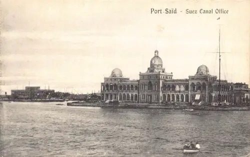 B223 Ägypten Port Said Suezkanal Büro Vintage Postkarte
