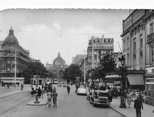 B231 Belgien Antwerpen Anvers Avenue de Keyser Bahnhof Wagen RPPC Postkarte